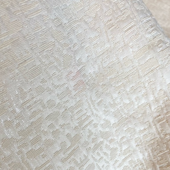 Banana Republic Pleated Ivory Metallic Textured Pencil Skirt Knee Length sz‎ 14 - Picture 4 of 10